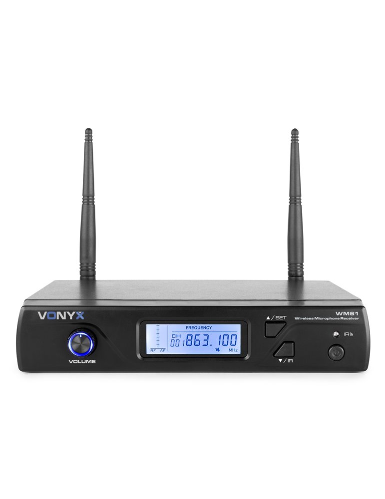 WM61 Micrófono inalámbrico UHF 16Ch con 1 micrófono de mano