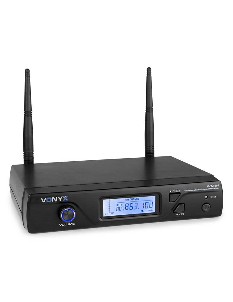 WM61 Micrófono inalámbrico UHF 16Ch con 1 micrófono de mano