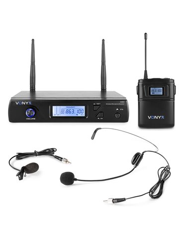 WM61B Micrófono inalámbrico UHF 16Ch con petaca transmisora