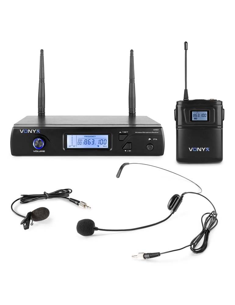 WM61B Micrófono inalámbrico UHF 16Ch con petaca transmisora