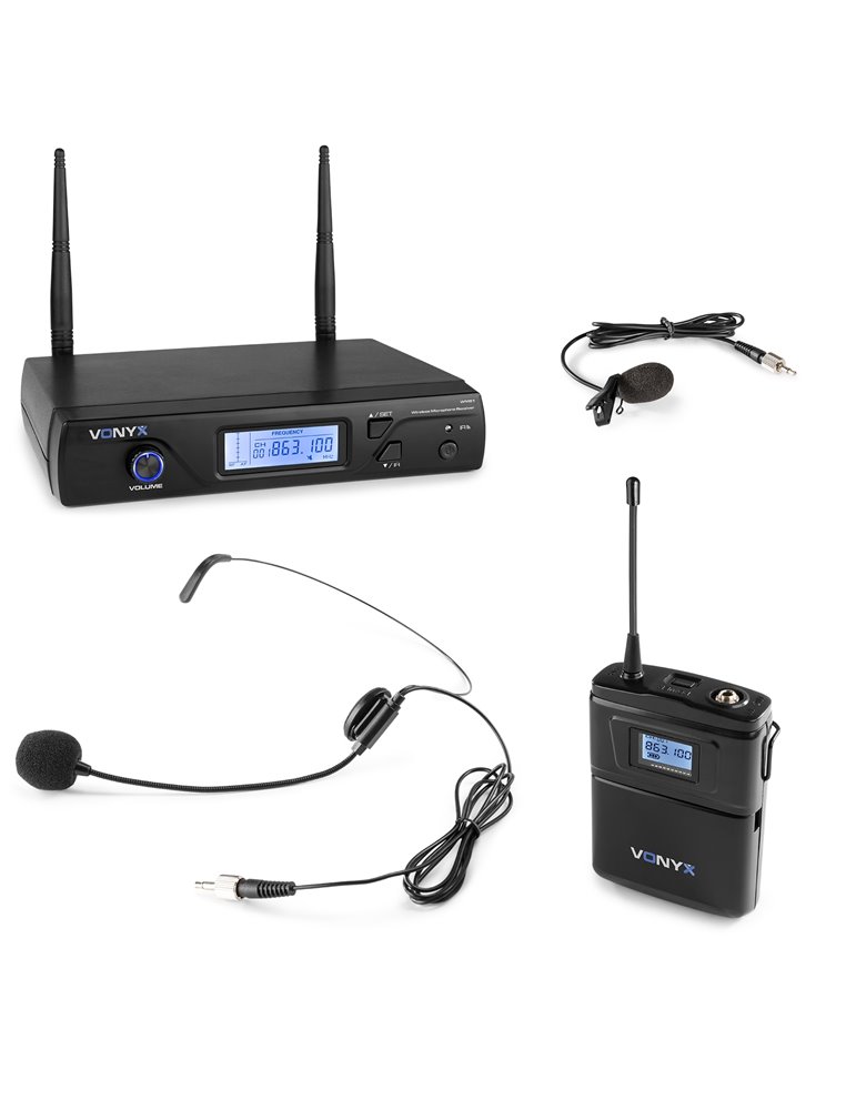 WM61B Micrófono inalámbrico UHF 16Ch con petaca transmisora