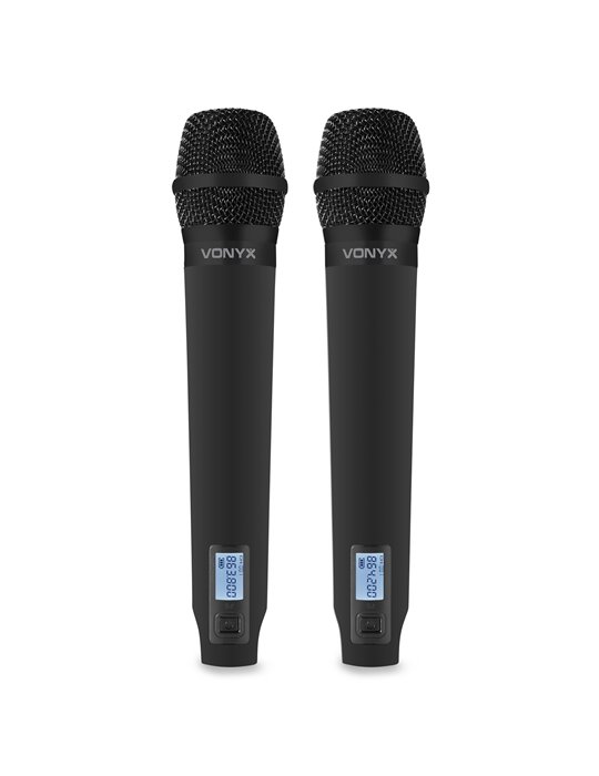 WM62 Micrófono inalámbrico UHF 16Ch con 2 micrófonos de mano