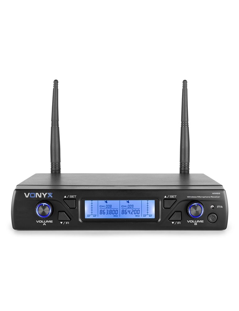 WM62B Micrófono inalámbrico UHF 16Ch con 2 petacas