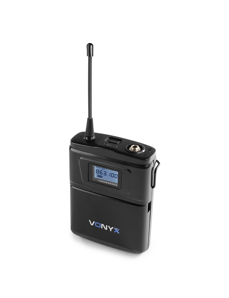WM62B Micrófono inalámbrico UHF 16Ch con 2 petacas