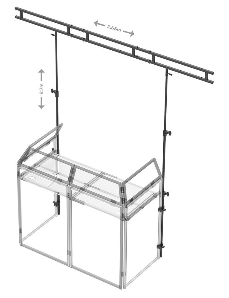 DB3L Puente de luces para mesa DJ DB3