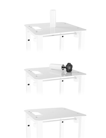 DJP170 Pedestal DJ con placa base plegable