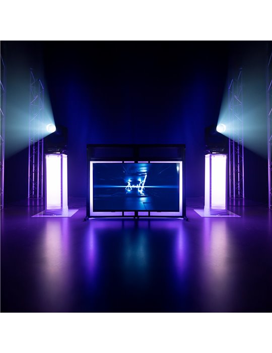 DB6 Sistema de cabina de DJ plegable Pro con soporte para TV