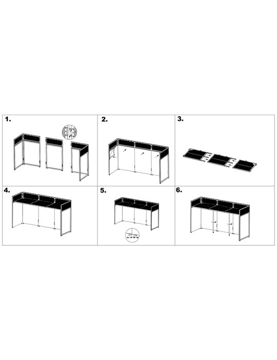 DBA200 Sistema de cabina de DJ plegable Pro Large