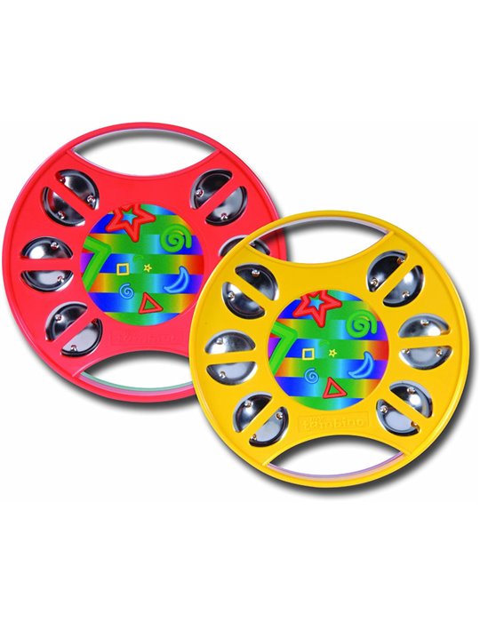 Pandereta Rhythm Tech Tambino Naranja Verde RT1510