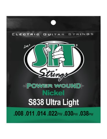 Juego Cuerdas Guitarra Eléctrica SIT Powerwound S838 008-038