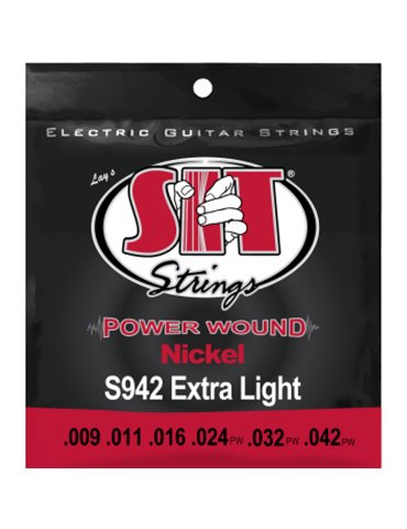 Juego Cuerdas Guitarra Eléctrica SIT Powerwound S942 009-042