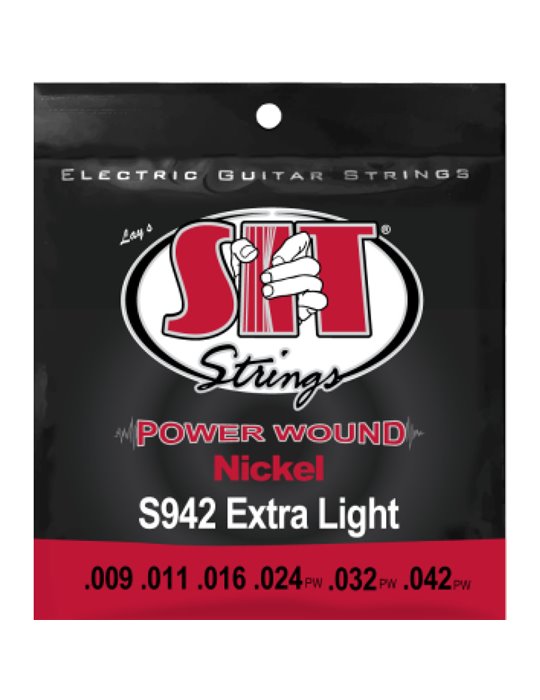 Juego Cuerdas Guitarra Eléctrica SIT Powerwound S942 009-042