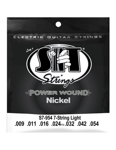 Juego 7 Cuerdas Guitarra Eléctrica SIT Powerwound S7954 009-054