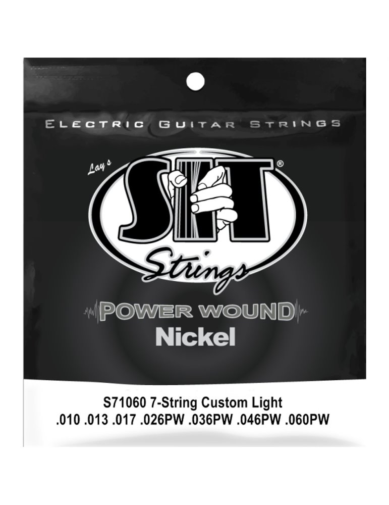 Juego 7 Cuerdas Guitarra Eléctrica SIT Powerwound S71060 010-060