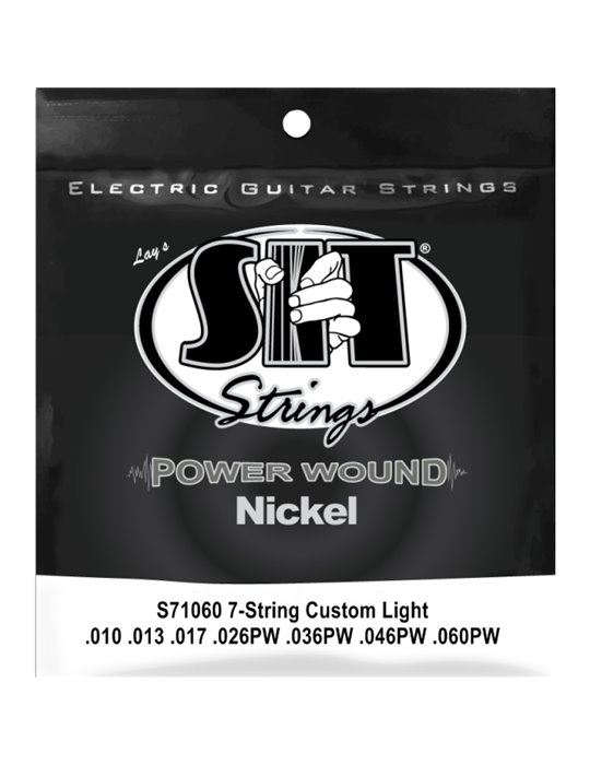 Juego 7 Cuerdas Guitarra Eléctrica SIT Powerwound S71060 010-060