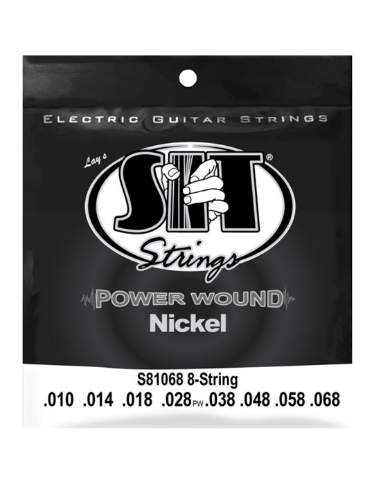 Juego 8 Cuerdas Guitarra Eléctrica SIT Powerwound S81068 010-068