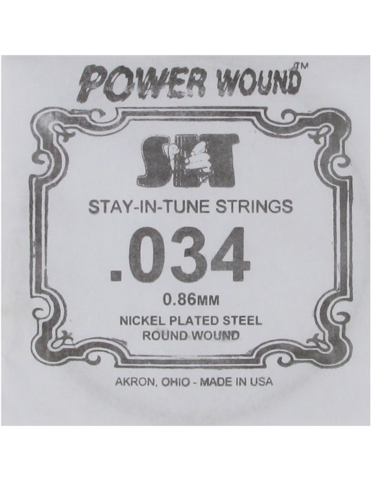 Cuerda Guitarra Eléctrica SIT .034PW