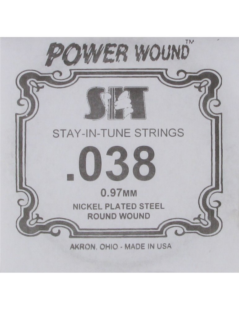 Cuerda Guitarra Eléctrica SIT .038PW