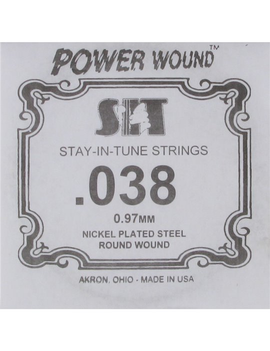 Cuerda Guitarra Eléctrica SIT .038PW