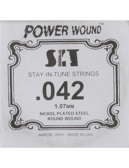 Cuerda Guitarra Eléctrica SIT .042PW