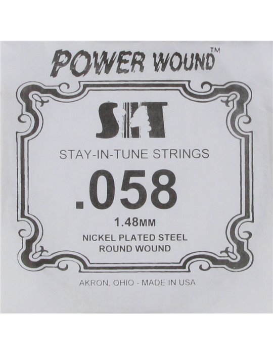Cuerda Guitarra Eléctrica SIT .058PW