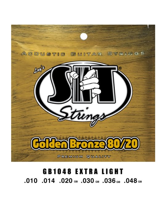 Juego Cuerdas Guitarra Acústica SIT Golden Bronze GB1048 010-048