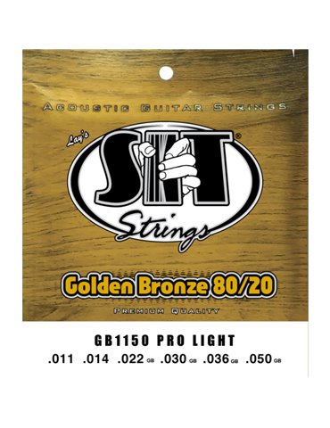 Juego Cuerdas Guitarra Acústica SIT Golden Bronze GB1150 011-050