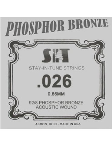 Cuerda Guitarra Acústica Phosphor Bronze SIT .026B