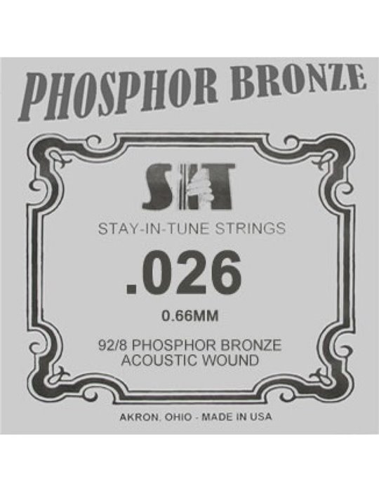 Cuerda Guitarra Acústica Phosphor Bronze SIT .026B