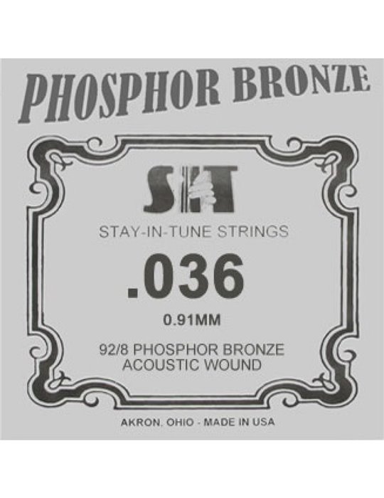 Cuerda Guitarra Acústica Phosphor Bronze SIT .036B