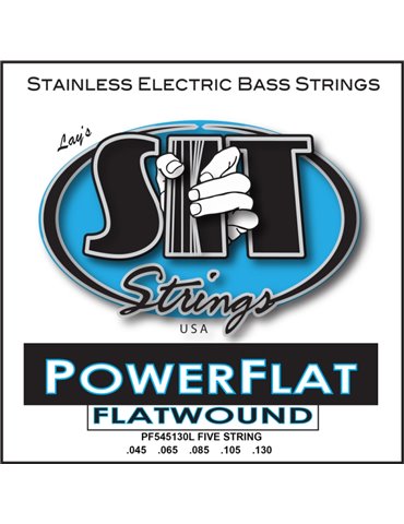 Juego 5 Cuerdas Bajo SIT Powerflat PF545130L 045-130