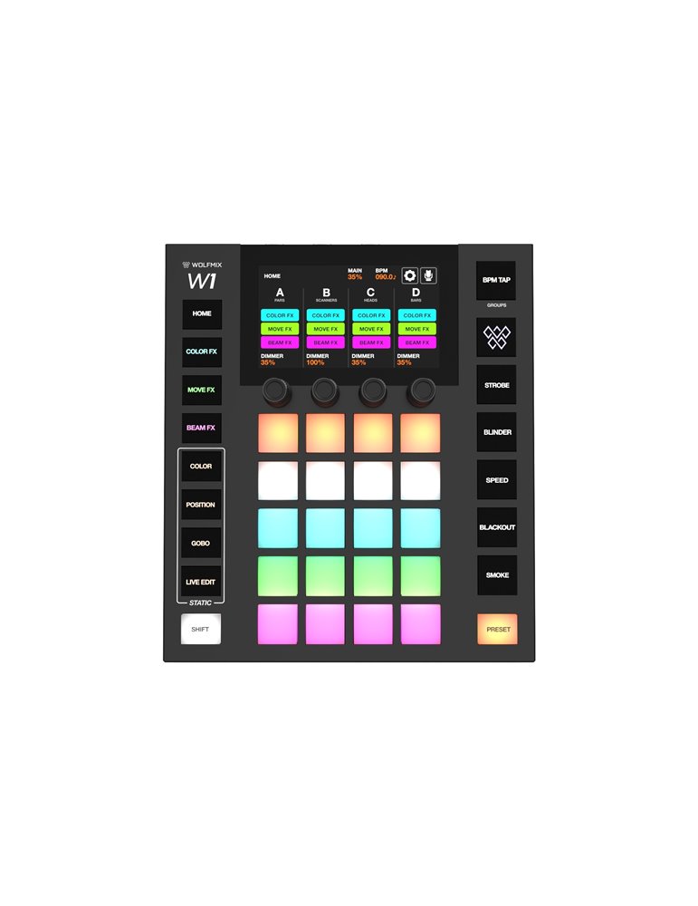 Controlador de iluminación DMX Wolfmix W1 MK2