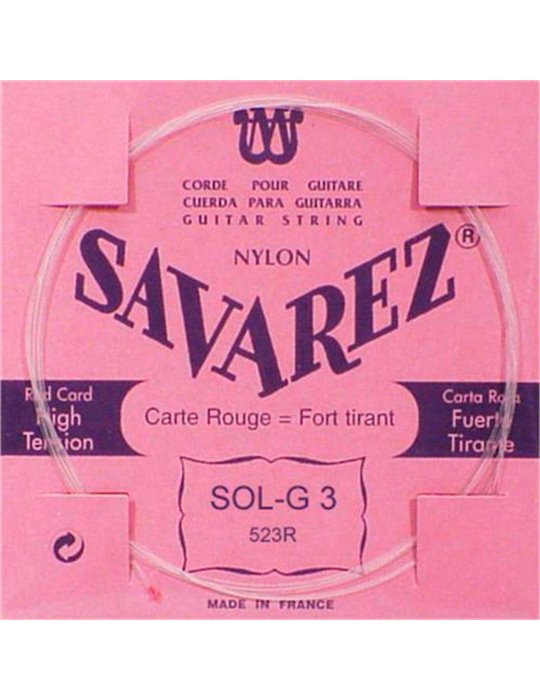 Cuerda Savarez Clásica 3a Carta Roja 523-R