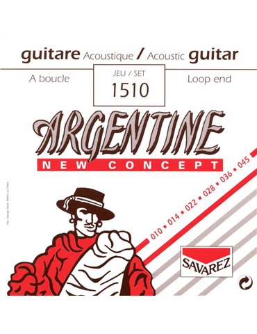Juego Savarez Acústica Argentine 1510 10-45 Lazo