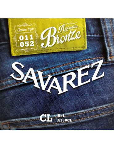 Juego Cuerdas Guitarra Acústica Savarez A130CL Bronze 011-052