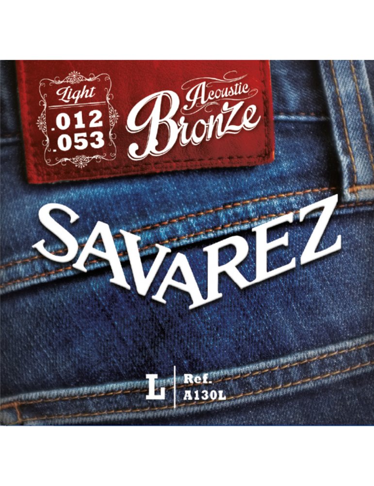 Juego Cuerdas Guitarra Acústica Savarez A130L Bronze 012-053