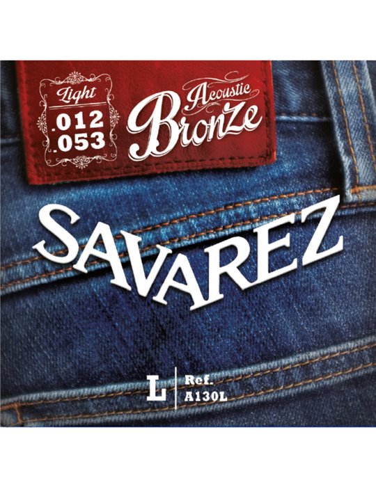 Juego Cuerdas Guitarra Acústica Savarez A130L Bronze 012-053