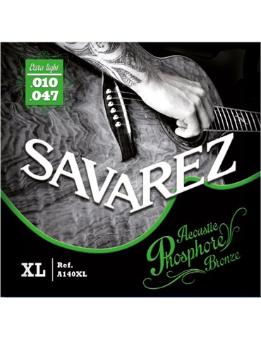 Juego Cuerdas Guitarra Acústica Savarez A140XL Phosphore Bronze 010-04