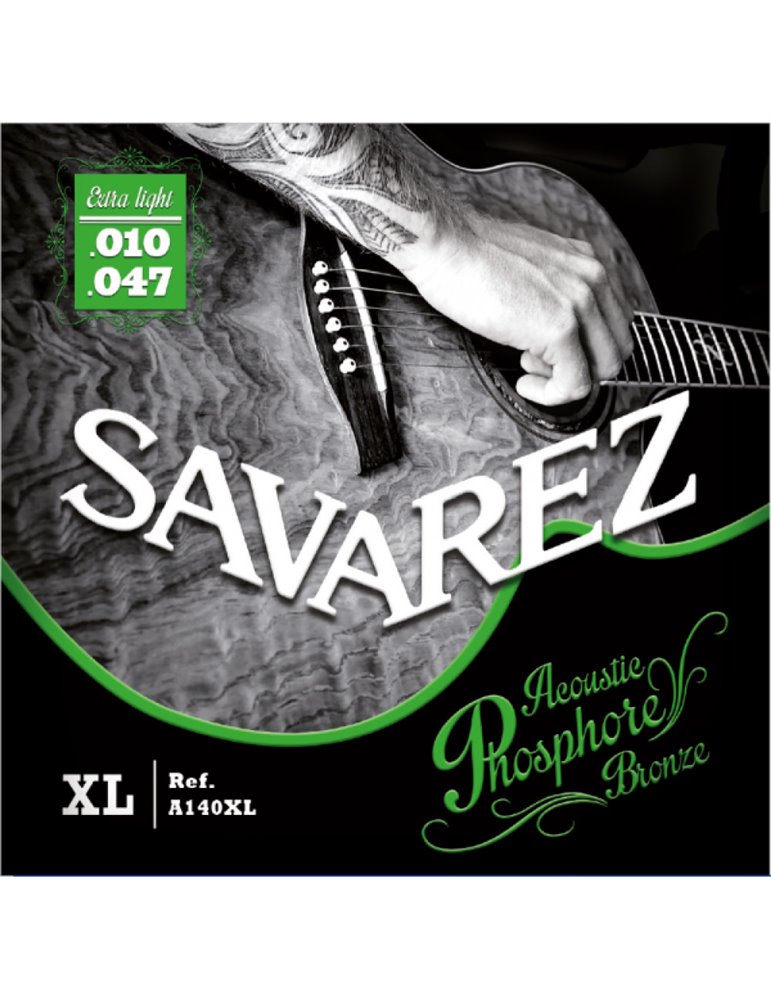 Juego Cuerdas Guitarra Acústica Savarez A140XL Phosphore Bronze 010-04