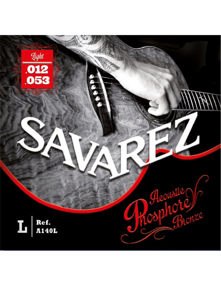 Juego Cuerdas Guitarra Acústica Savarez A140L Phosphore Bronze 012-053