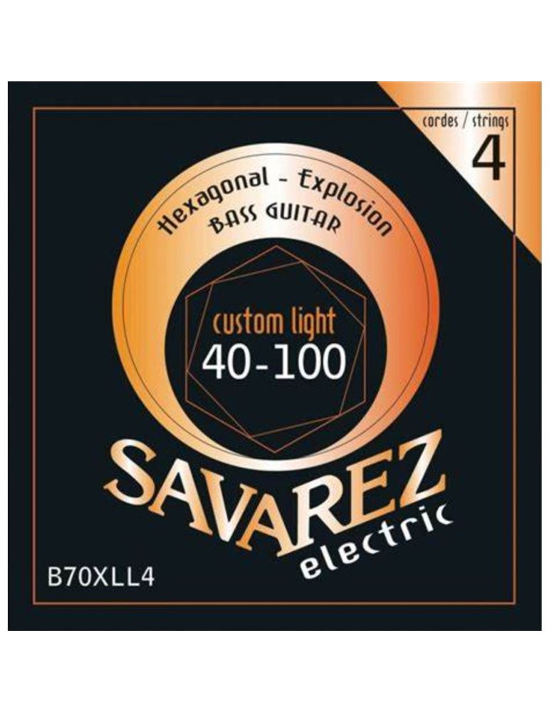 Juego Cuerdas Guitarra Baja Savarez Hexagonal B70XLL4 040-100