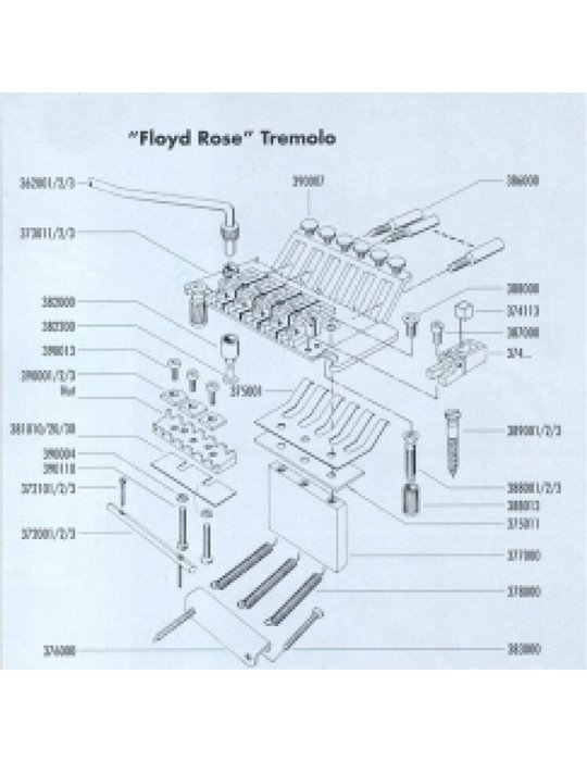 Recambios Floyd Rose Schaller Tornillo Barra Cuerdas Cromado 20200200