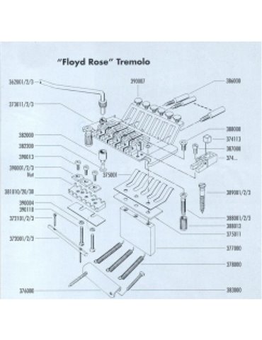 Recambios Floyd Rose Schaller Tornillo Barra Cuerdas Dorado 20200500