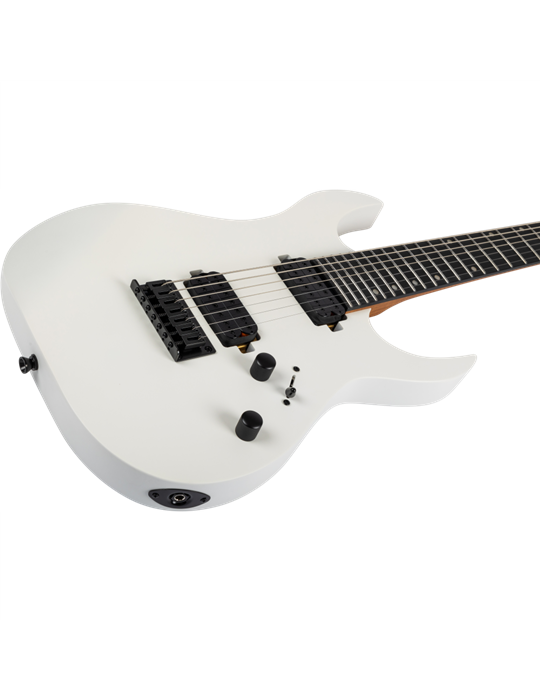Guitarra Eléctrica Spira 7 Cuerdas S407-MWH Satin White