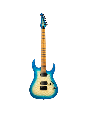 Guitarra Eléctrica Spira S500-QAB Transparent Aqua Blue