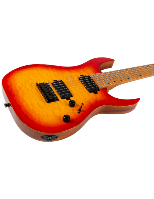 Guitarra Eléctrica Spira 7 Cuerdas S507-QFB Fireburst