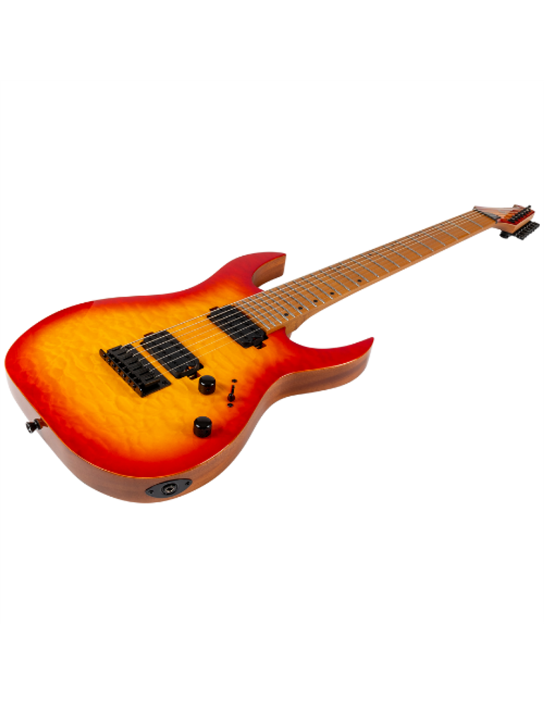 Guitarra Eléctrica Spira 7 Cuerdas S507-QFB Fireburst
