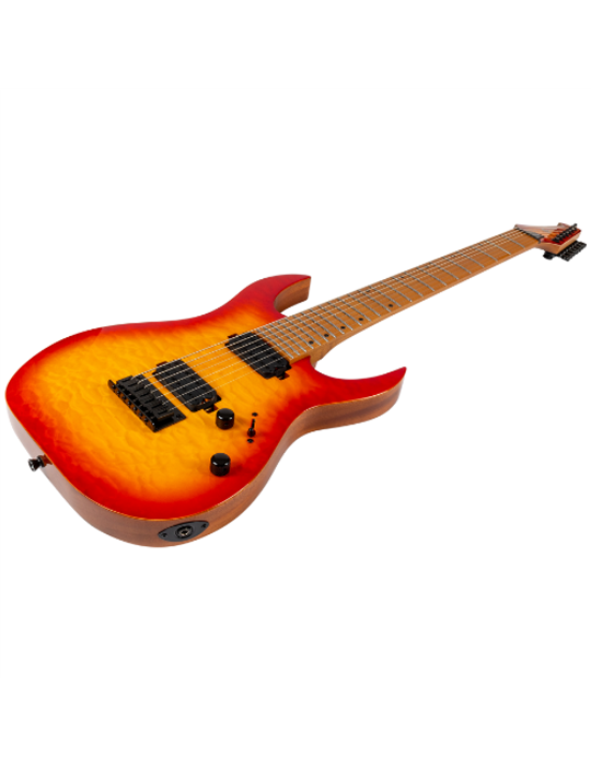 Guitarra Eléctrica Spira 7 Cuerdas S507-QFB Fireburst