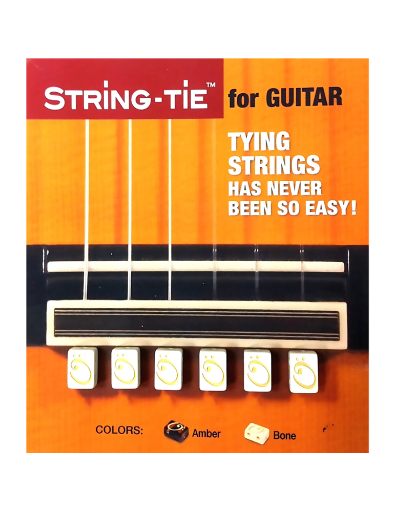 Juego 6 cubos String Tie Guitarra Clásica TSTGW Blanco
