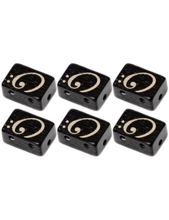 Juego 6 cubos String Tie Guitarra Clásica TSTGB Negro